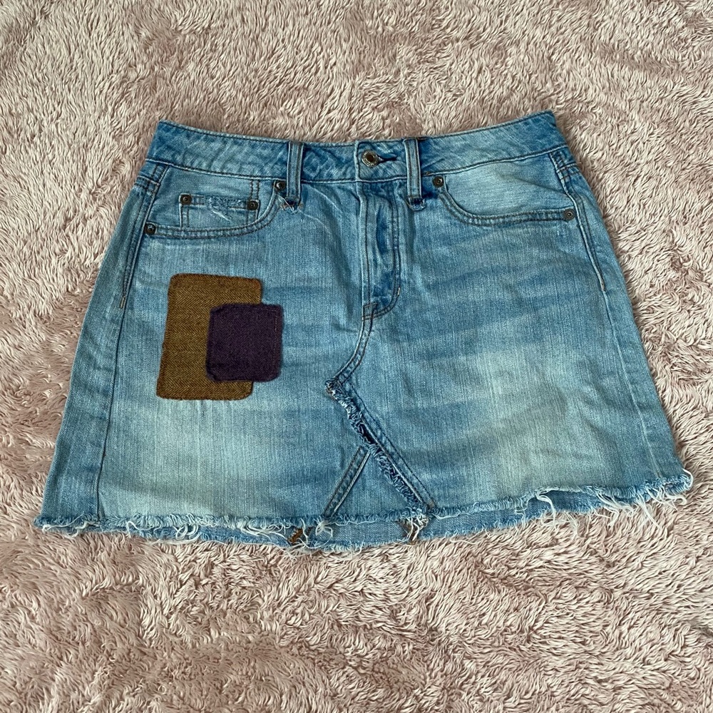 AE Button-Up Jean Skirt
